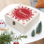 Personalised Snowflake Wreath Christmas Eve Box, thumbnail 1 of 8