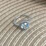Round Blue Topaz 925 Sterling Silver Ring, thumbnail 1 of 3