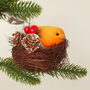 G Decor Nesting Robin Christmas Tree Ornament, thumbnail 1 of 7