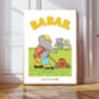 Babar The Elephant Gardening Art Print, thumbnail 1 of 4