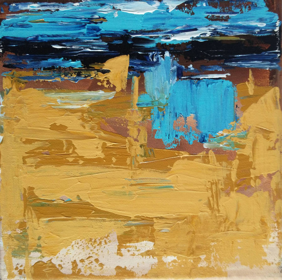 Rising Iii Original Mini Abstract Painting By Abstract House