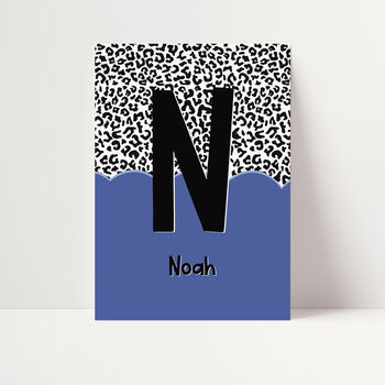 Kids Personalised Initial Leopard Print, 3 of 5