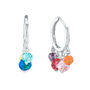 Iris Silver Rainbow Waterfall Huggie Earrings, thumbnail 2 of 2