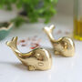 Brass Whale Salt And Pepper Set, thumbnail 1 of 2