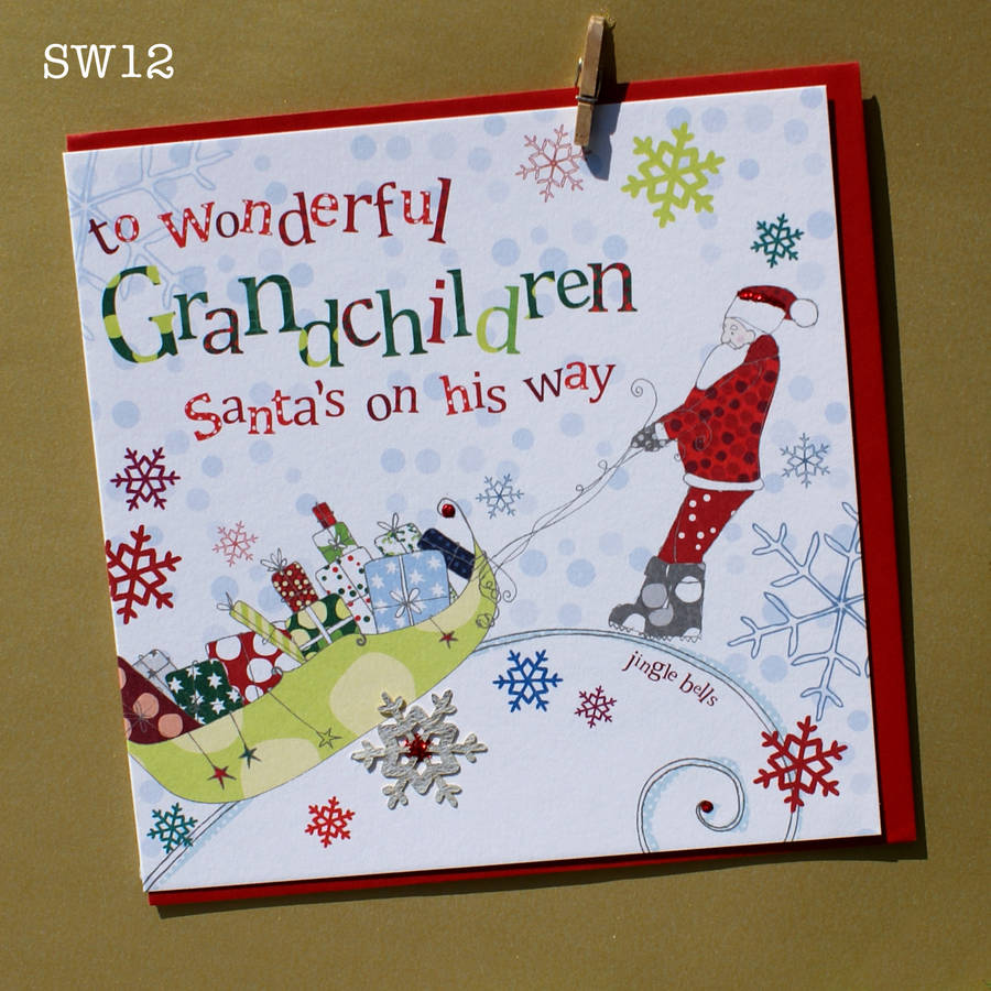 grandchildren christmas card by molly mae  notonthehighstreet.com