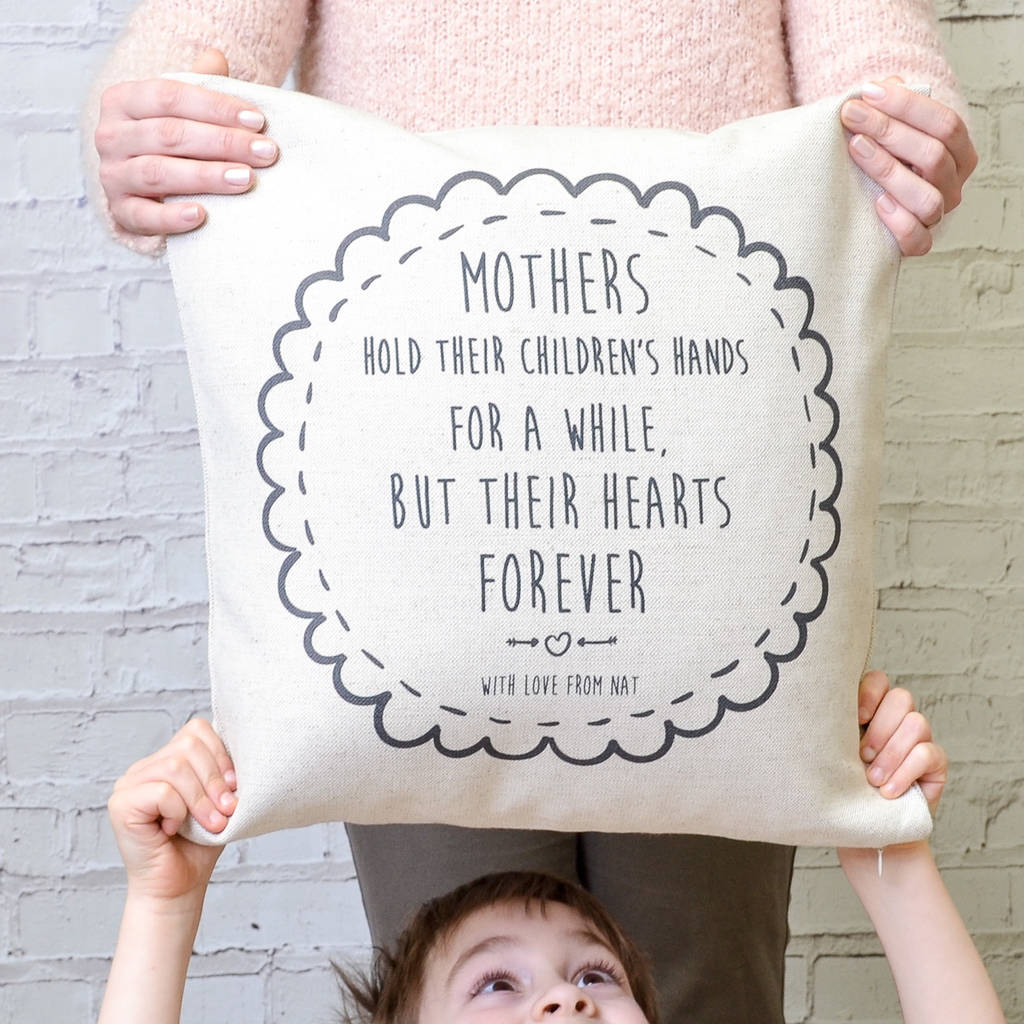 personalised mother's day cushion cover by vintage designs reborn