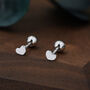Sterling Silver Tiny Pair Of Heart Screw Back Earrings, thumbnail 1 of 12