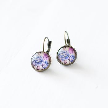 Violet Flower Earrings, 7 of 9