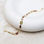 Personalised Deep Multicoloured Gemstone 18ct Gold Bracelet, thumbnail 3 of 6
