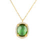 Beatrice Oval Gemstone Necklace Gold Plated Silver, thumbnail 11 of 12