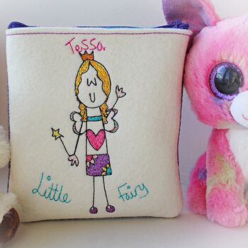 Personalised Embroidered Little Fairy Purse, 3 of 12