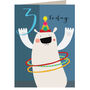 Polar Bear 3rd Birthday Card, thumbnail 2 of 4