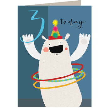 Polar Bear 3rd Birthday Card, 2 of 5