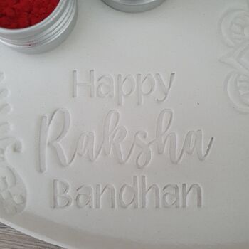 Raksha Bandhan Clay Puja Plate, 4 of 7