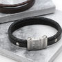 Mens Personalised Chunky Double Leather Bracelet, thumbnail 1 of 5