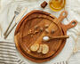 Alma Natural Wood Round Serving Board Set, thumbnail 1 of 4