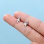 Sterling Silver Mismatched Ninja Stud Earrings, thumbnail 2 of 12