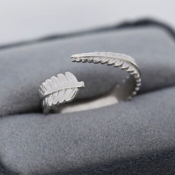 Fern Leaf Adjustable Ring In Sterling Silver, 9 of 11