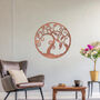 Wooden Tree Of Life Wall Art Circular Abstract Wall Design, thumbnail 4 of 9