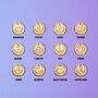 Gold Plated Zodiac Starsign Necklace, thumbnail 4 of 7