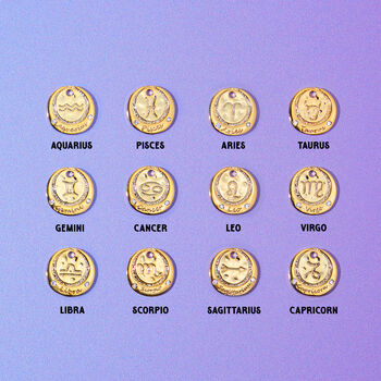 Gold Plated Zodiac Starsign Necklace, 4 of 7