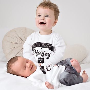 Personalised Little Brother/ Sister T Shirt, 2 of 7