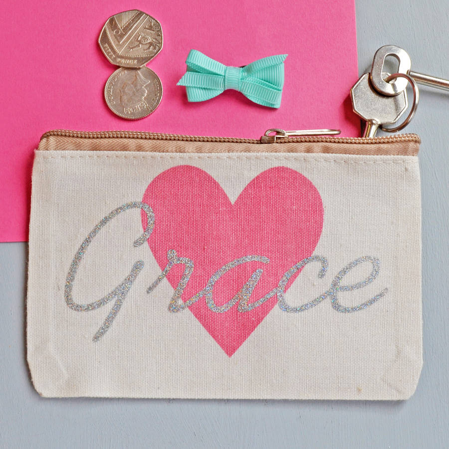 Girls Glitter Personalised Purse By Solesmith