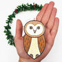 Owl Christmas Tree Decorations, thumbnail 6 of 8