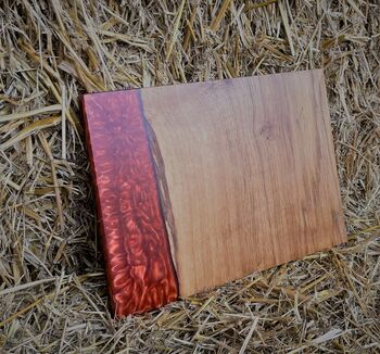 Walnut And Solid Colour Resin Chopping Board, 2 of 4