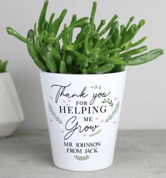 Personalised Thank You For Helping Me Grow Plant Pot, 3 of 3