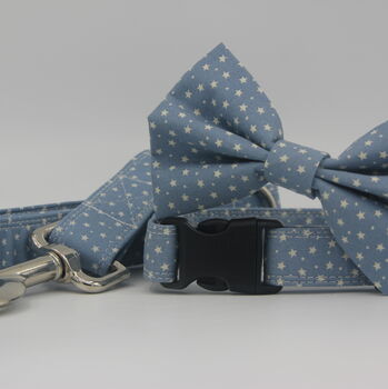 Light Blue Star Dog Collar And Lead Accessories Set, 12 of 12