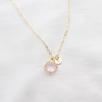 Personalised Rose Quartz Heart Necklace, 2 of 4