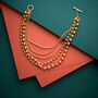Matt Finish Layered Bead Contemporary Necklace, thumbnail 2 of 6