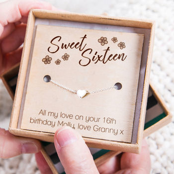 'Sweet Sixteen' Personalised Heart Bracelet, 3 of 7