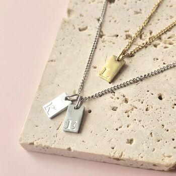 Personalised Initial Tag Necklace Tarnish Resistant, 7 of 8