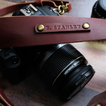Handmade Italian Leather Adjustable Camera Strap, 4 of 6