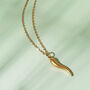 Gold Plated Retro Horn Of Plenty Necklace, thumbnail 2 of 8
