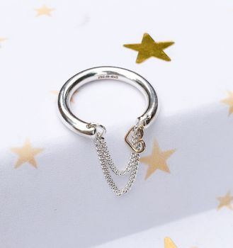 Personalised Charm Ring With Chain, 2 of 4