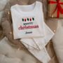 Personalised Merry Christmas Christmas Pyjamas, thumbnail 3 of 4