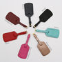 Luxury Leather Matching Couples Luggage Tags, thumbnail 2 of 5