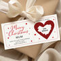 Personalised Christmas Surprise Scratch Card: Gold / Red Heart Design, thumbnail 1 of 12