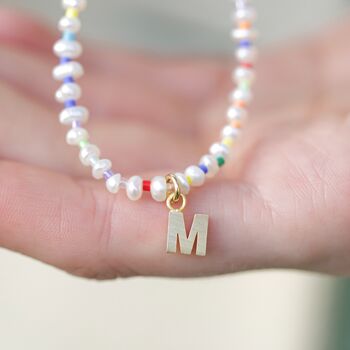 Personalised Initial Miyuki And Pearl Necklace, 7 of 9