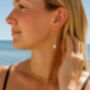 Ocean Hypoallergenic + Waterproof Fresh Water Pearl 18k Gold Plated Titanium, thumbnail 1 of 5