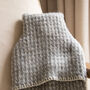 Grey Wool Hot Water Bottle, thumbnail 2 of 3