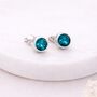 Sterling Silver December Birthstone Stud Earrings – 7mm, thumbnail 1 of 6