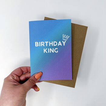 Colourful 'Birthday King' Card, 2 of 3