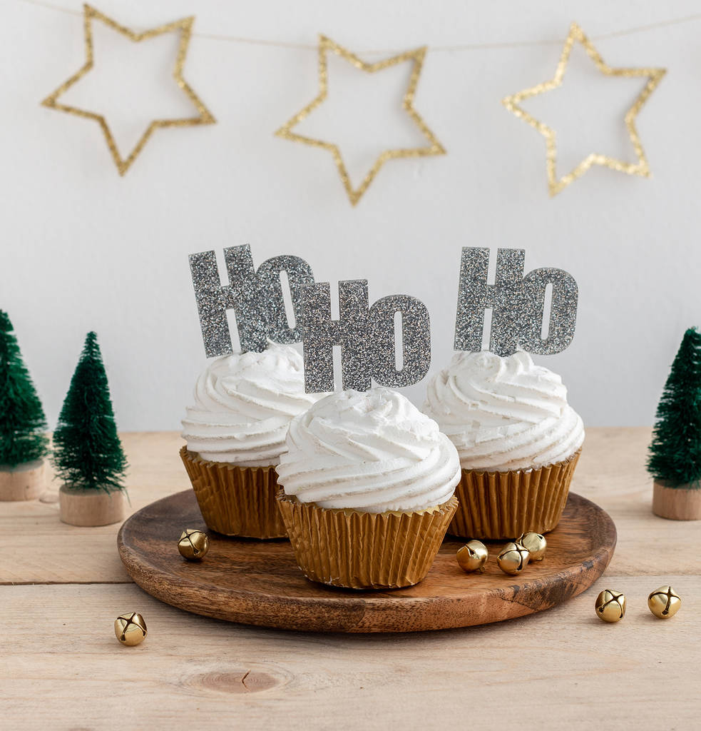 Ho Ho Ho Christmas Cupcake Topper Decorations, 1 of 3
