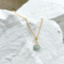 Amazonite Nugget Necklace Real 18k Gold Plated, thumbnail 6 of 7