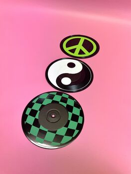 Peace Yin Yang Check Set Three Seven' Mini Record Decor, 4 of 6