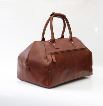 Woman's Small Leather Travel Holdall Bag, 9 of 12